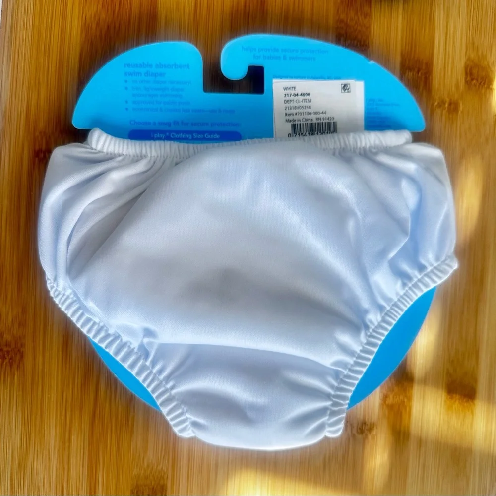 i play. White Reusable Swim Diaper